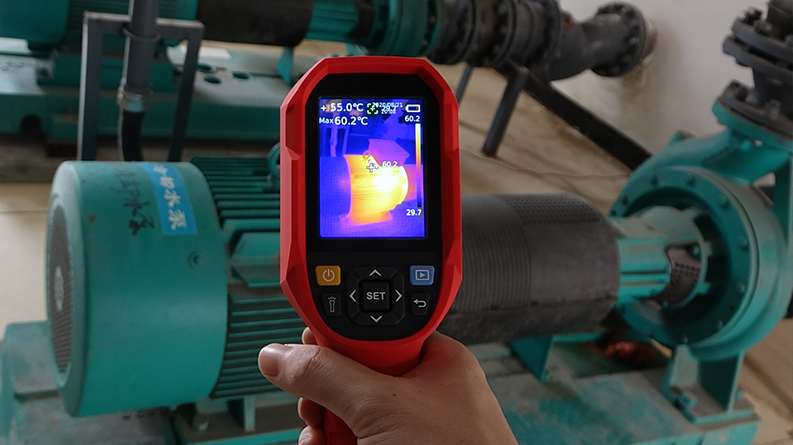 ứng dụng đo nhiệt độ motor của uni-t uti720a